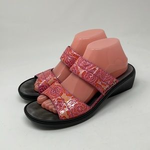 Mephisto Mobils Floral Patent Leather Sandals